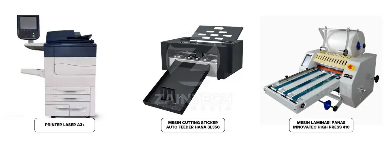 mesin printer laser A3+
mesin cutting flatbed
mesin cutting die cut
mesin kiss cut
mesin cutting sticker
mesin laminasi
mesin laminasi panas