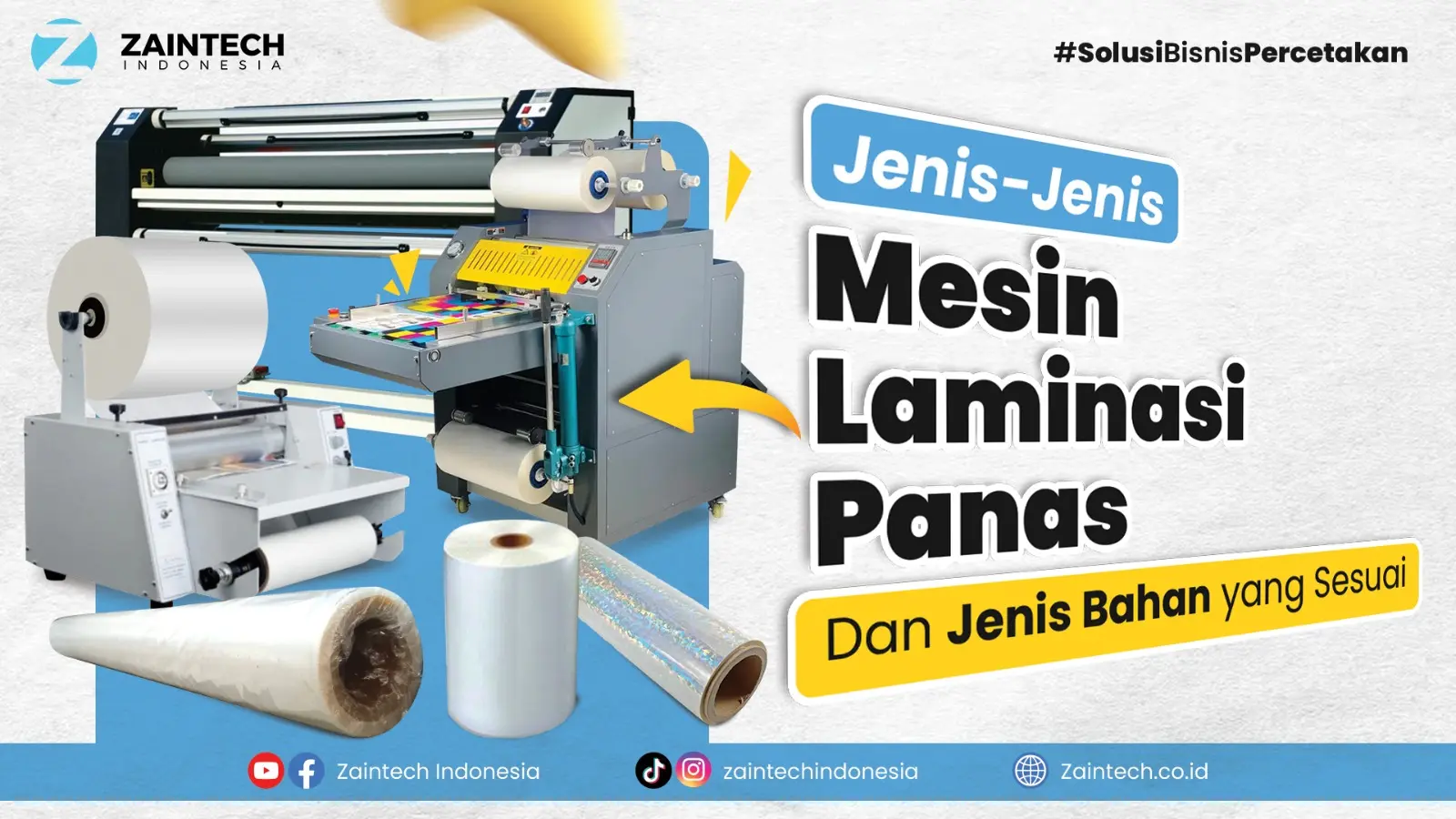 jenis mesin dan bahan laminasi panas
